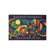 QR Hogar Resumen Colores Entrada Alfombra de bienv