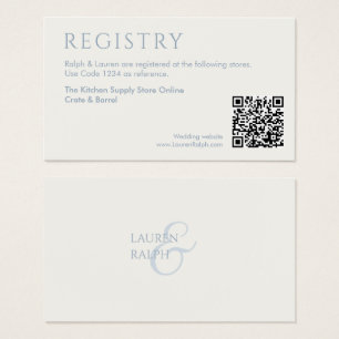 QRBlue y tarjeta de inscripción del Registro de Re