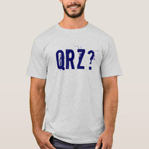 ¿QRZ? Camiseta de radio masculina del jamón
