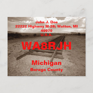 QSL Postales HAM Radio Ops RTR Tren Fin