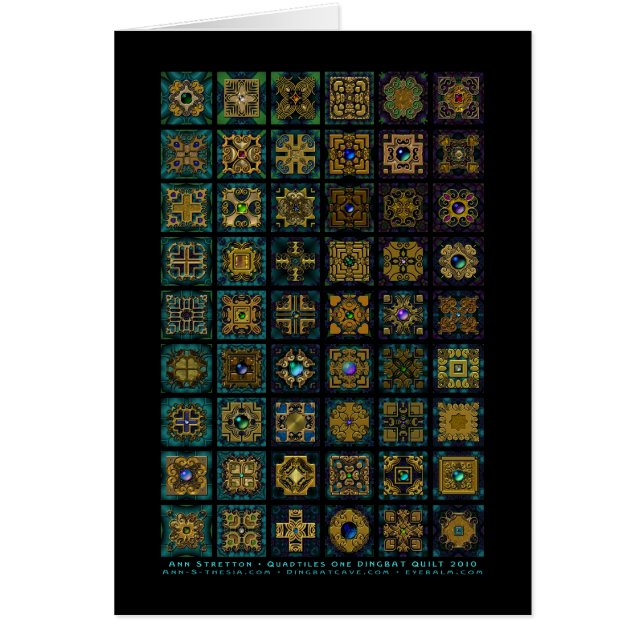 Quadtiles una tarjeta del edredón (Frente)