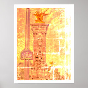 Quai d'Orsay Pont Alexandre III París Póster