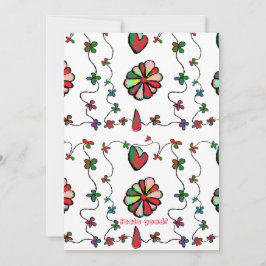 Quaint Folk Retro y tarjeta de papel Happy Art