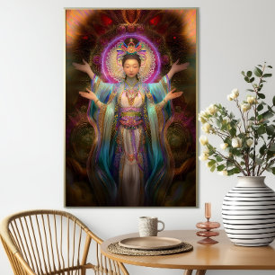 Quan Yin colorida diosa visionaria arte