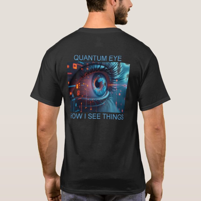 Quantum Eye cosas hombres camiseta negra espalda (Reverso)