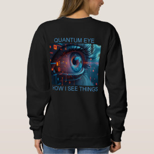 Quantum Eye cosas mujeres sudadera negra espalda