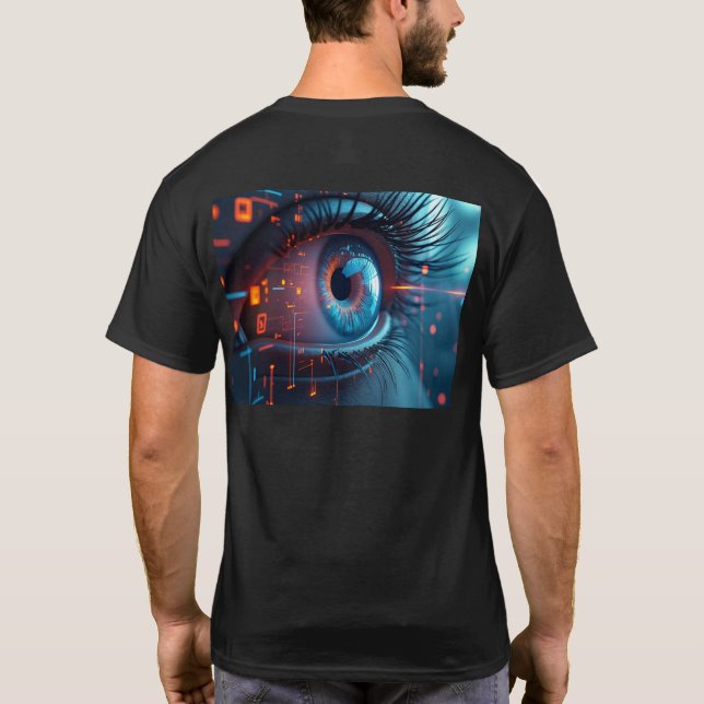 Quantum Eye hombres camiseta negra espalda (Reverso)