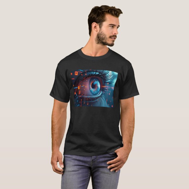 Quantum Eye men camiseta negra (Anverso completo)