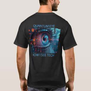 Quantum Eye Tech hombres camiseta negra