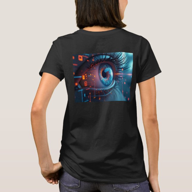 Quantum Ojo mujeres camiseta negra (Reverso)
