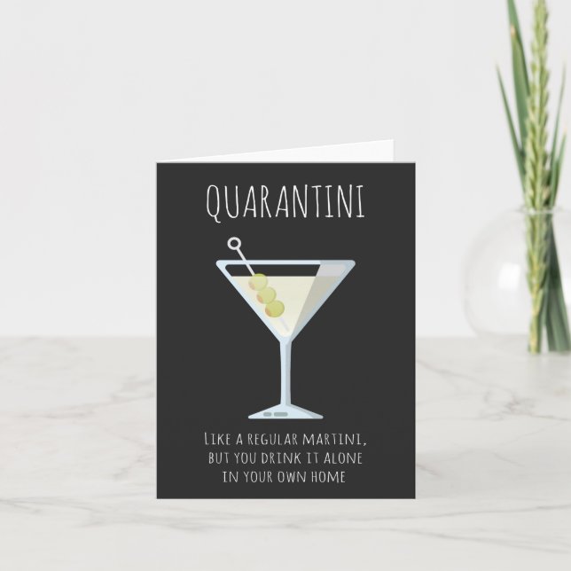 Quarantini Martini: Graciosa tarjeta social de dis (Anverso)