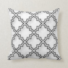 "QUATREFOIL BLANCOS CREAN EL COJÍN DECORATIVO PARA