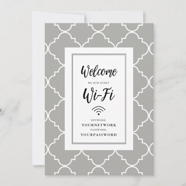 Quatrefoil Wifi Rótulo (Anverso)