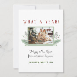 ¡Qué Año! Festividad fotográfica simple de Año Nue