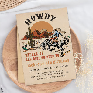 ¡Qué bien! Invitación de cumpleaños de Rodeo Occid