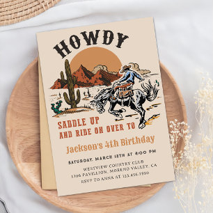 ¡Qué bien! Invitación de cumpleaños de Rodeo Occid