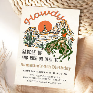 ¡Qué bien! Invitación de cumpleaños de Rodeo Occid