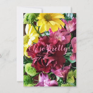 ¡Qué bonito! Tarjeta de saludo plana Fall Flowers