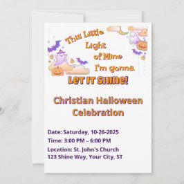 Que brille la invitación cristiana a Halloween