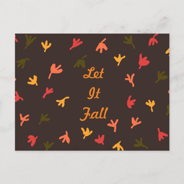 Que caiga postal (Marrón y Naranja) (Anverso)