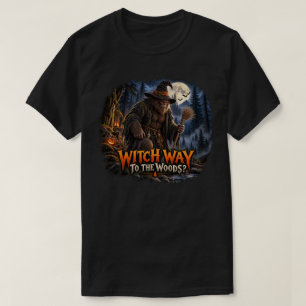 ¿Qué camino hacia el bosque? Camiseta de Halloween