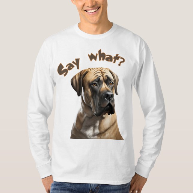 "¿Qué?" Camiseta Boerboel Portrait (Anverso)