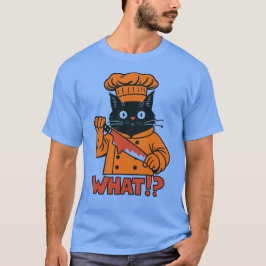 ¿Qué?" Camiseta de gato de Chef espeluznante para 