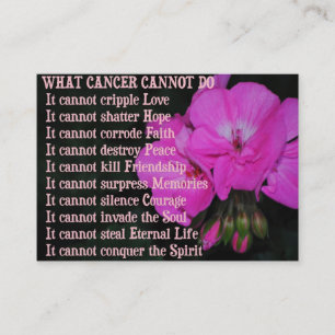 Qué cáncer no puede hacer la tarjeta de visita