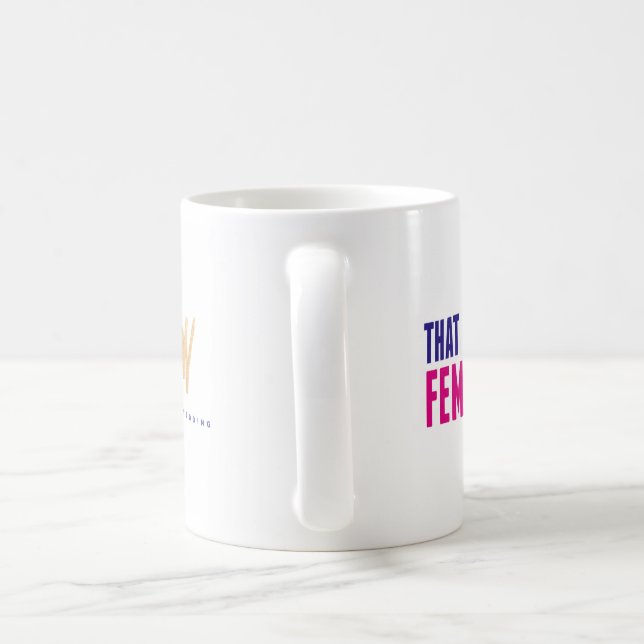 "Que clase" de taza feminista por una boda (Mango)