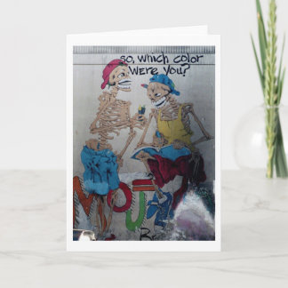 Qué color era usted tarjeta de felicitación