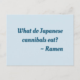 ¿Qué comen los caníbales japoneses? Postal de Rame