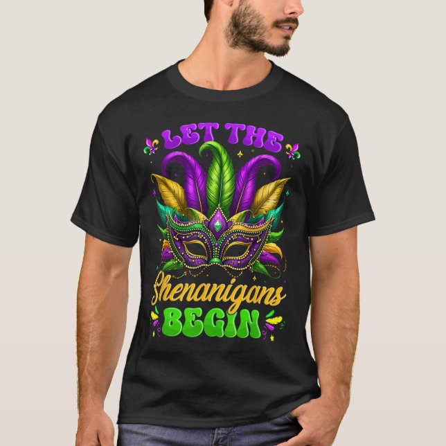 Que Comiencen Las Travesuras Camisetas De Mardi Gr (Anverso)