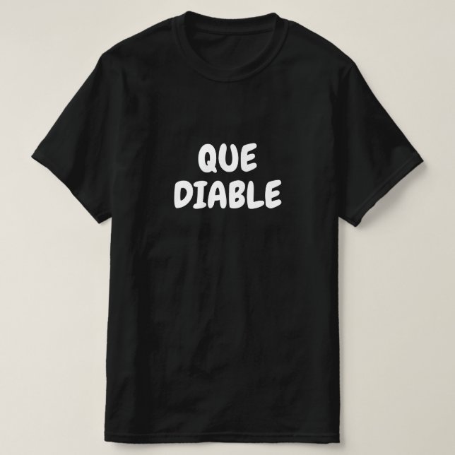 Que diable, qué demonios en la camiseta francesa (Diseño del anverso)