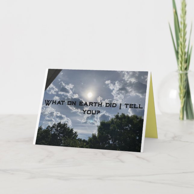 "¿Qué dije?", una especie de tarjeta de felicitaci (Anverso)