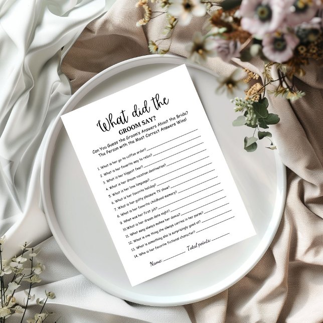 ¿Qué dijo el novio de la ducha de novia tarjeta de (Subido por el creador)