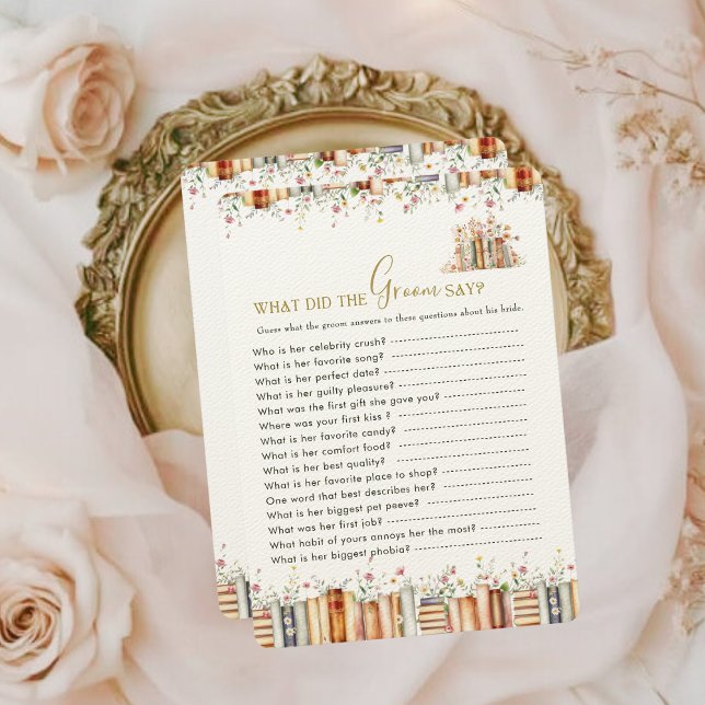 ¿Qué dijo el novio del libro Bridal Shower Game? (Subido por el creador)