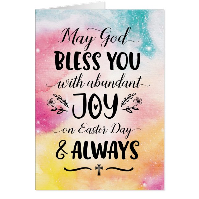Que Dios te bendiga con alegría en Pascua (Frente)