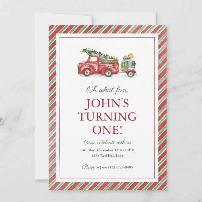 ¡Qué Diversión! Primera invitación de cumpleaños (Anverso)