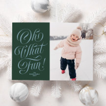 Qué divertida foto de Navidad verde azul adorable