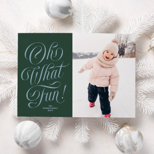 Qué divertida foto de Navidad verde azul adorable