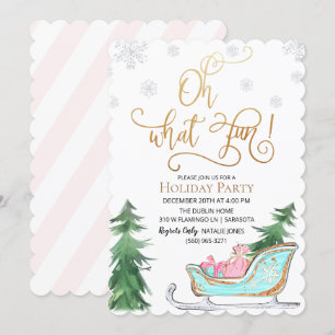 Qué divertida invitación de fiesta de vacaciones d