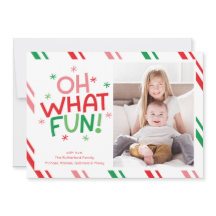 Qué divertida tarjeta de Navidad con foto en color