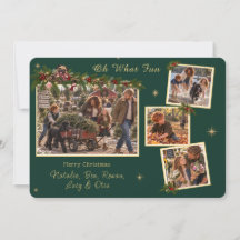 Qué divertido 4 Tarjeta de Navidad con Foto