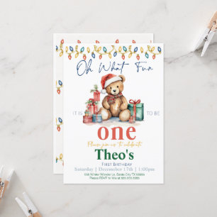 Qué divertido es ser una invitación de osito de pe