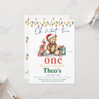 Qué divertido es ser una invitación de osito de pe