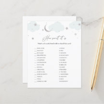 Qué dulce es la tarjeta de juego de Baby Shower Ca