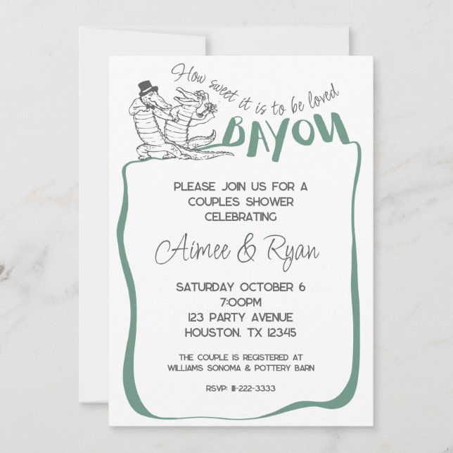 Qué dulce es ser una invitación de amor Bayou (Anverso)
