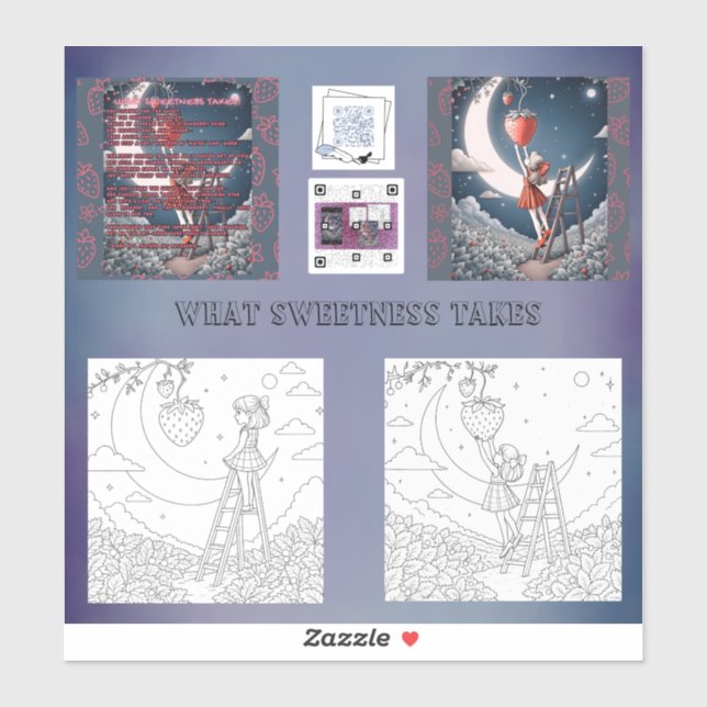 Qué Dulce Toma Pegatina (Hoja)