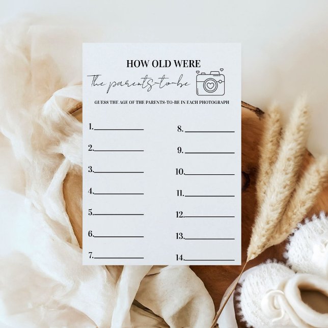 ¿Qué edad tenía la tarjeta de juego de Baby Shower (Subido por el creador)