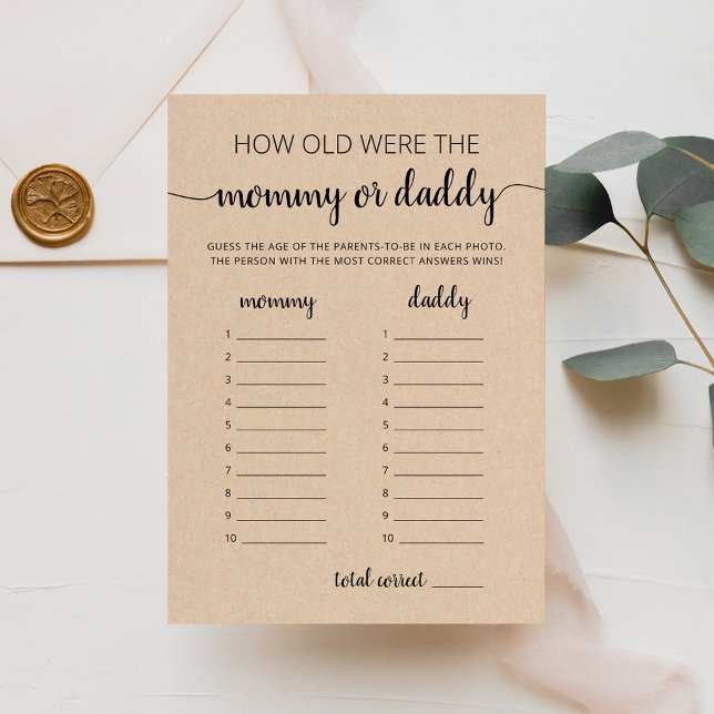 Qué edad tenían ellos tarjeta de fiesta de Baby Sh (Subido por el creador)